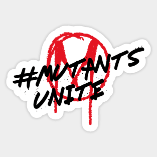 Hashtag Mutants Unite! Black text Sticker